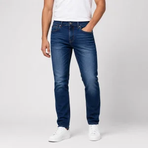 Men's Premium Blue Slim Fit Stretch Denim Jeans | Casual Mid Rise Cotton Jeans