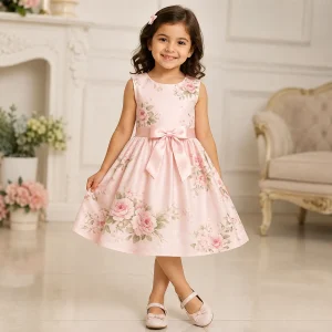 Kids' Floral Party Dress | Sleeveless Princess Dress